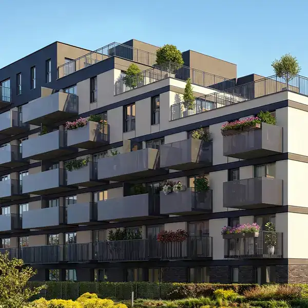 Ground-floor <strong>terraces with private gardens</strong> up to 87 sqm.&nbsp;