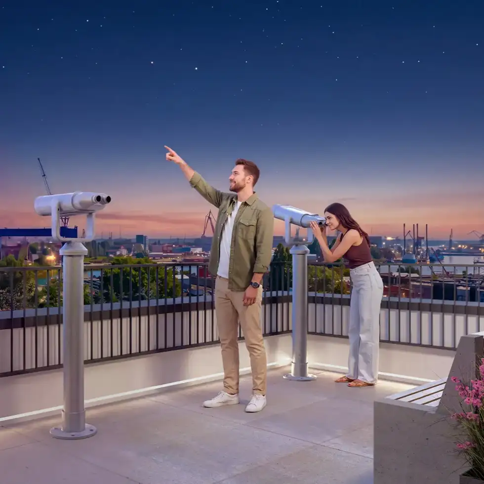 Viewing Terrace with Telescope