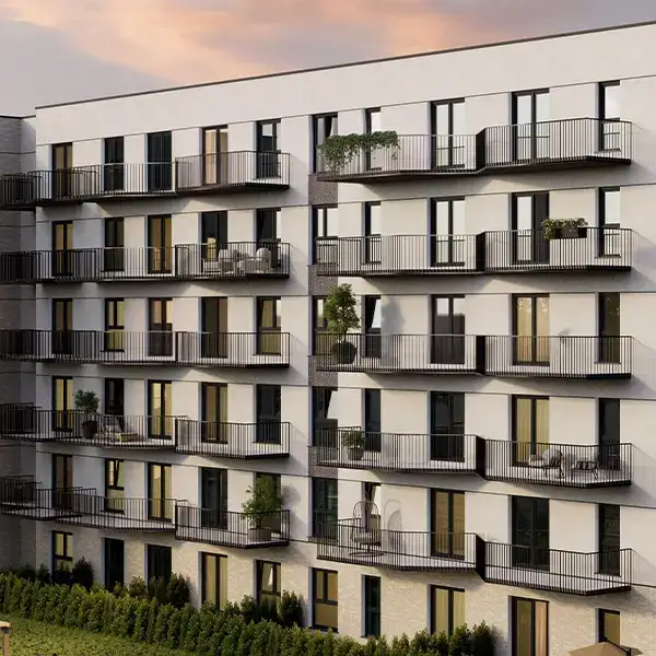<strong>A balcony or terrace with a garden</strong> for every apartment