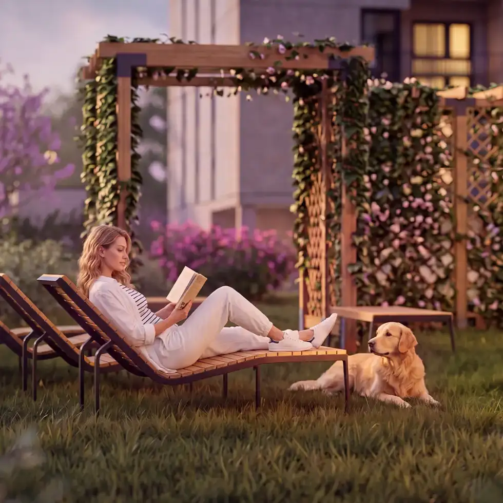 Chill by the pergolas