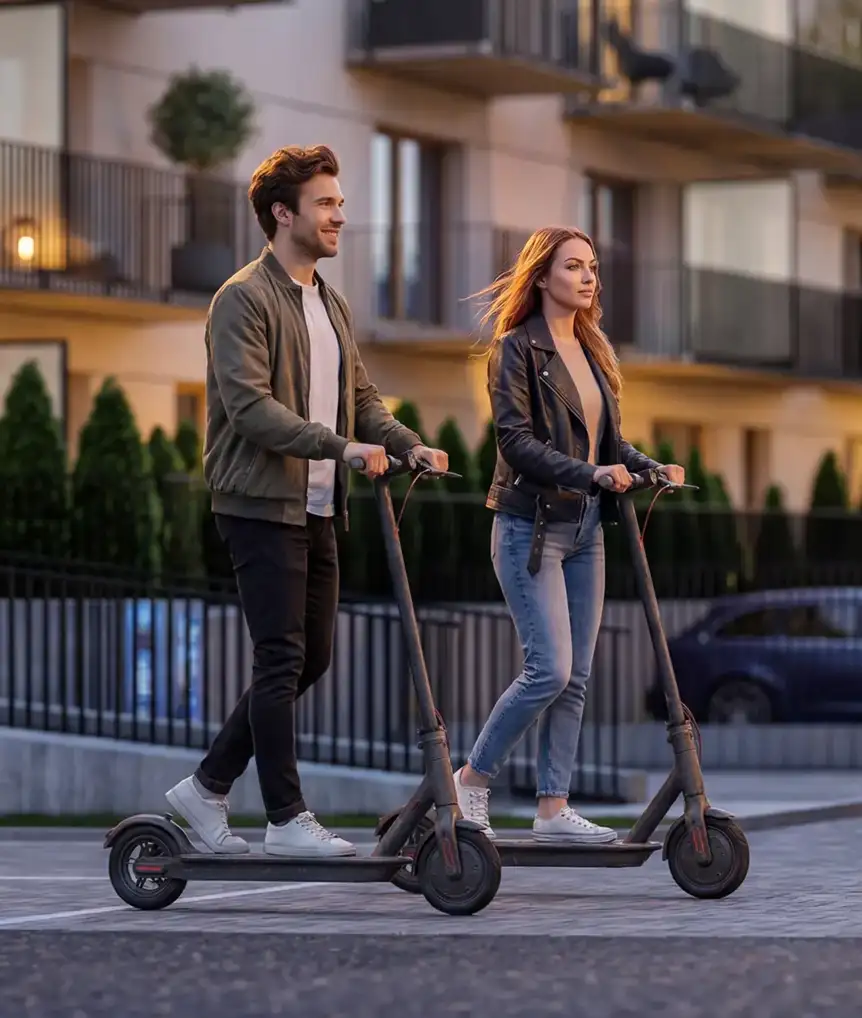 Dedicated e-scooter parking areas